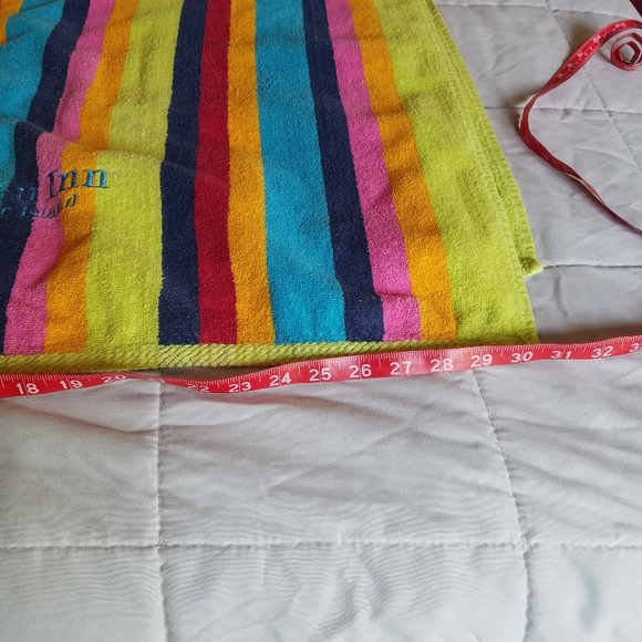 Beach Towel Rainbow Stripe South Padre Island Texas Resort Big 68 in x 31 in - Picture 4 of 11